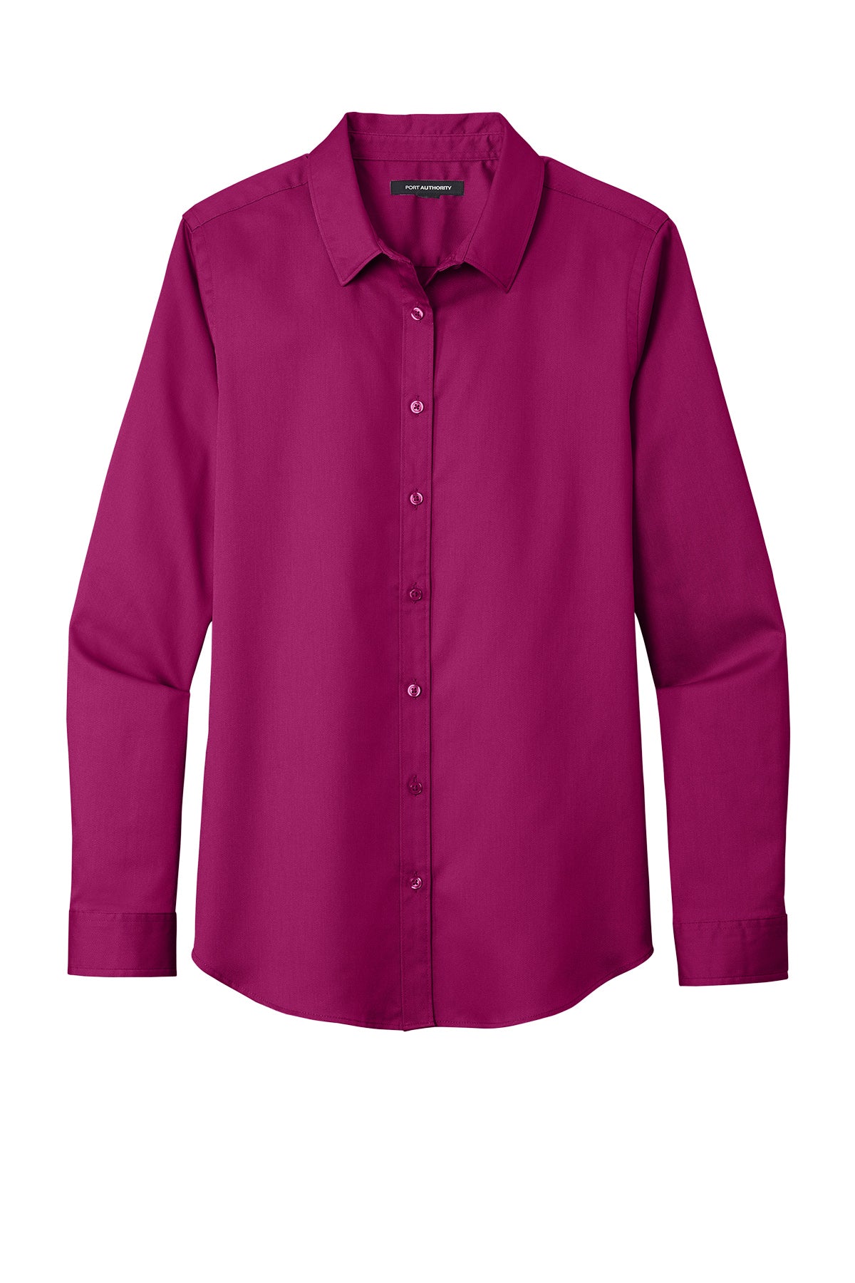 Port Authority® Women's Long Sleeve SuperPro React ™ Twill Shirt - Wild Berry