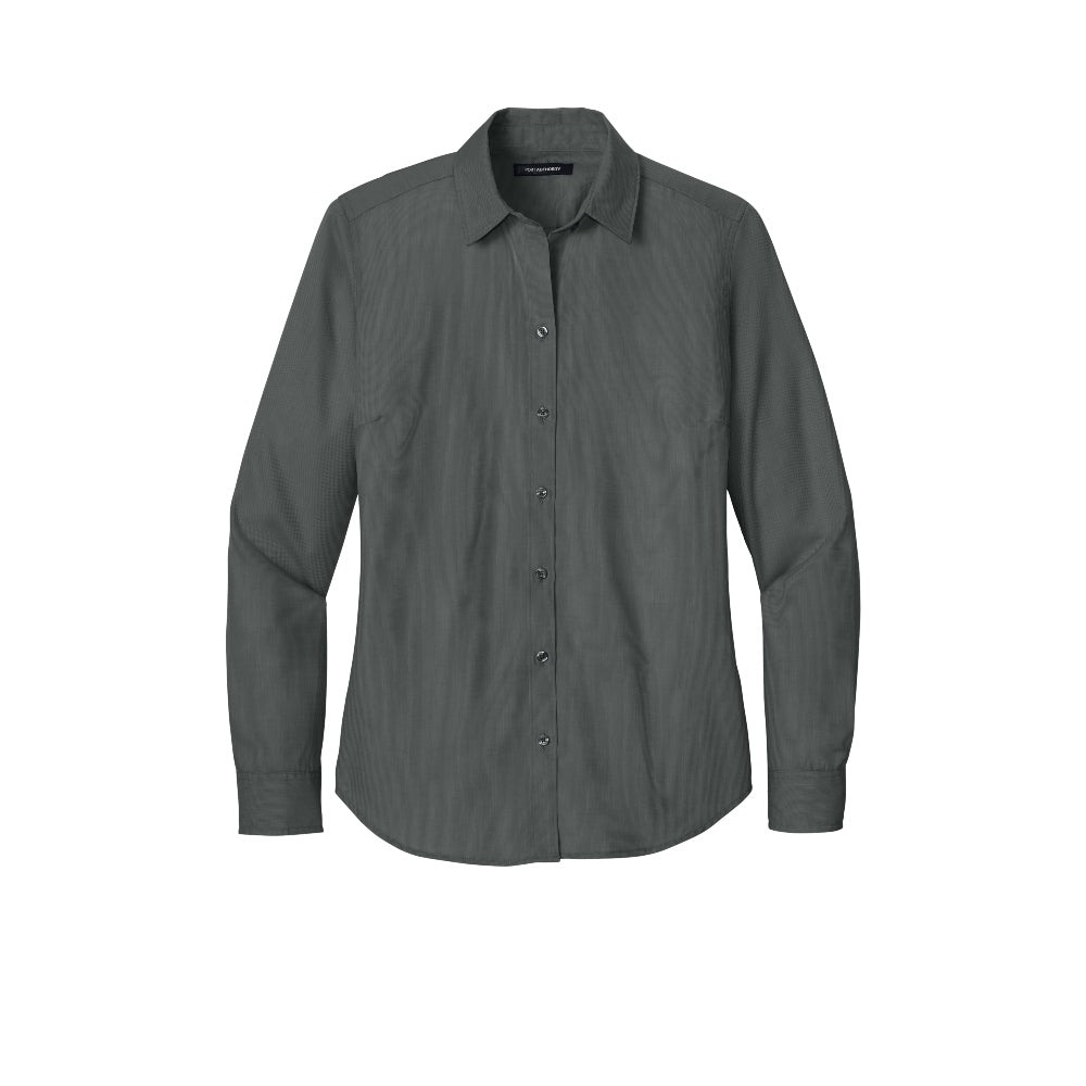 Port Authority® Women’s Long Sleeve Nailhead Easy Care Shirt - Deep Black