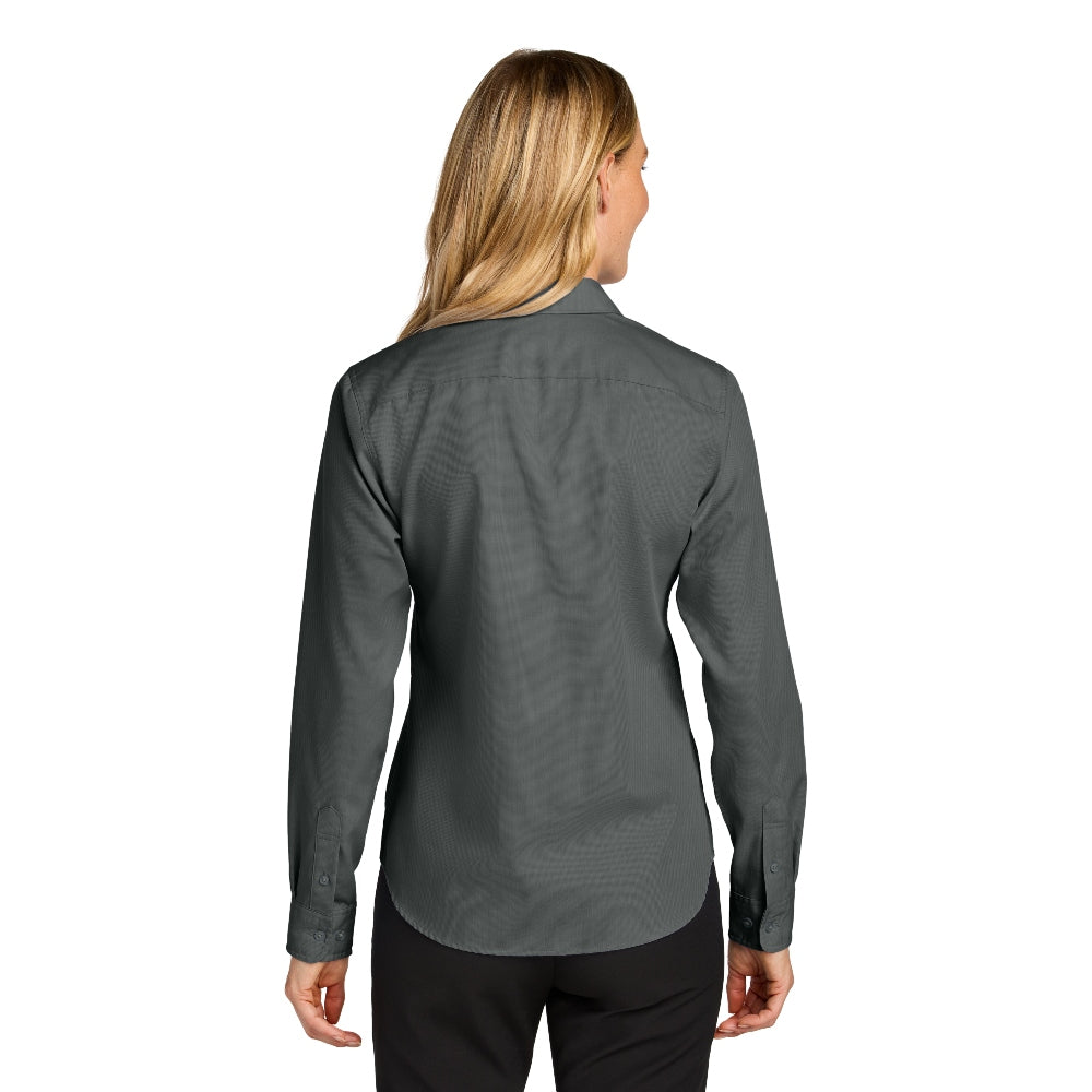 Port Authority® Women’s Long Sleeve Nailhead Easy Care Shirt - Deep Black