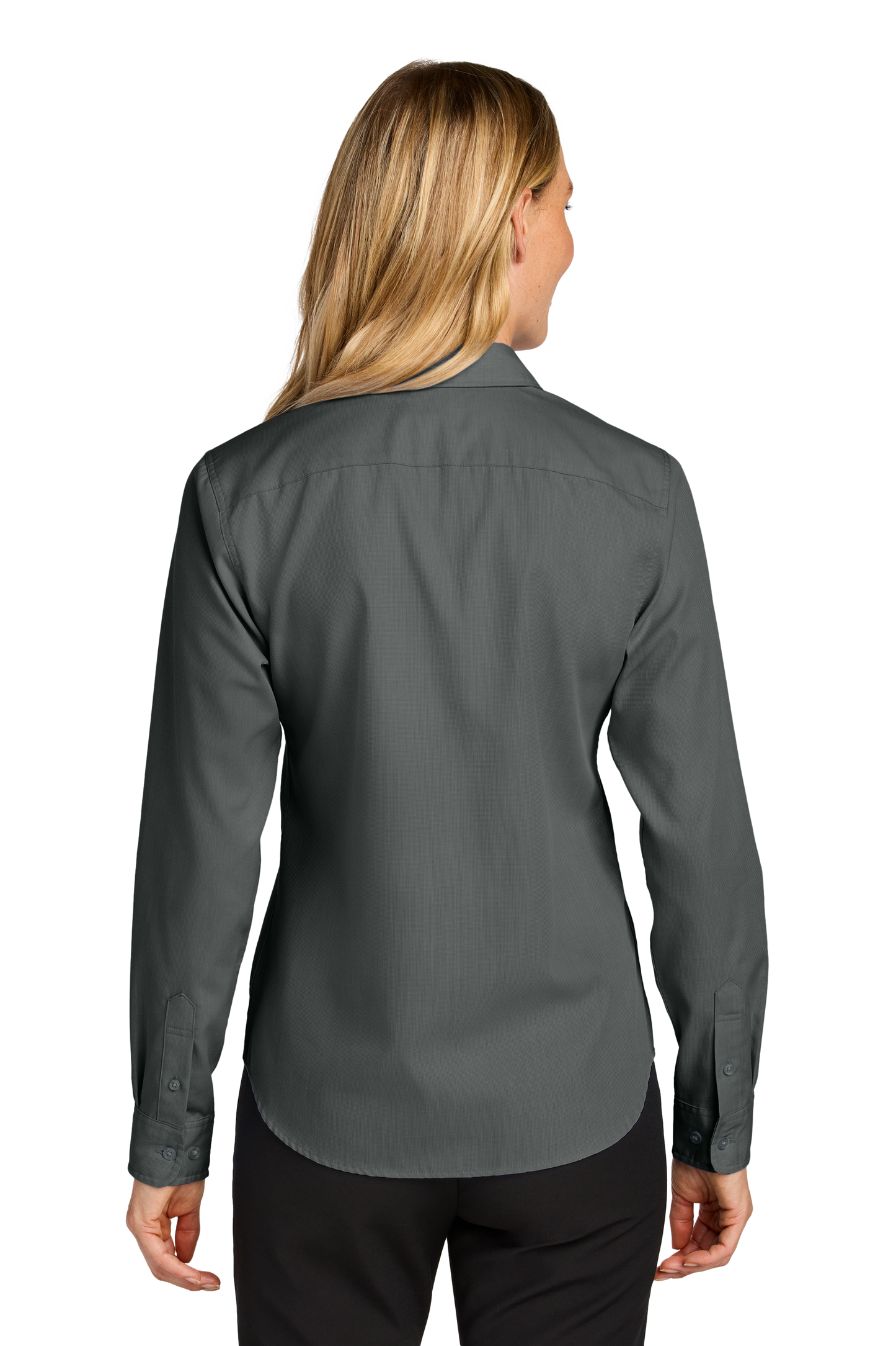 Port Authority® Women’s Long Sleeve Nailhead Easy Care Shirt - Deep Black