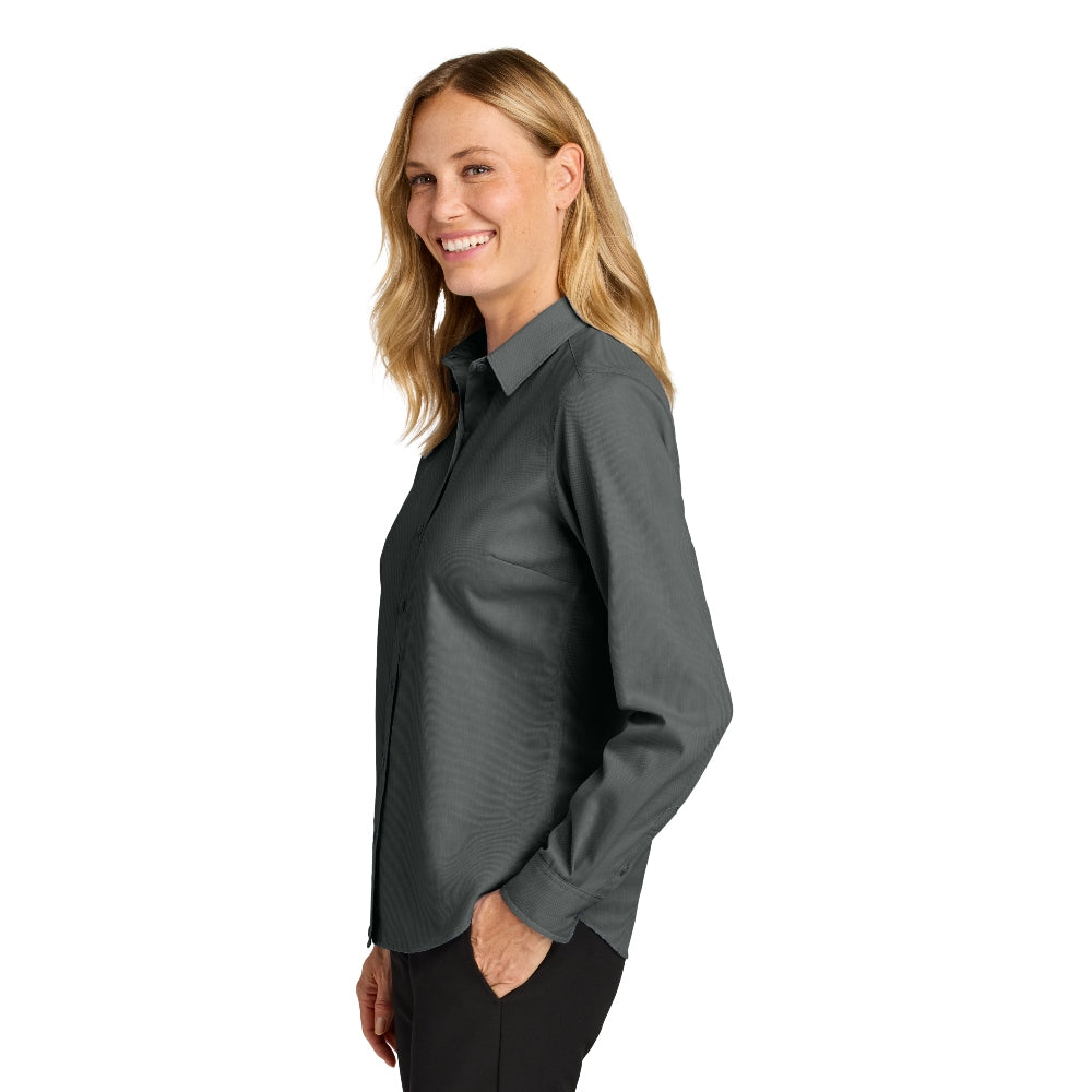 Port Authority® Women’s Long Sleeve Nailhead Easy Care Shirt - Deep Black