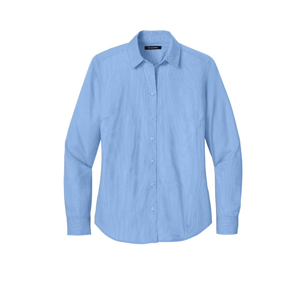 Port Authority® Women’s Long Sleeve Nailhead Easy Care Shirt - Swiss Blue