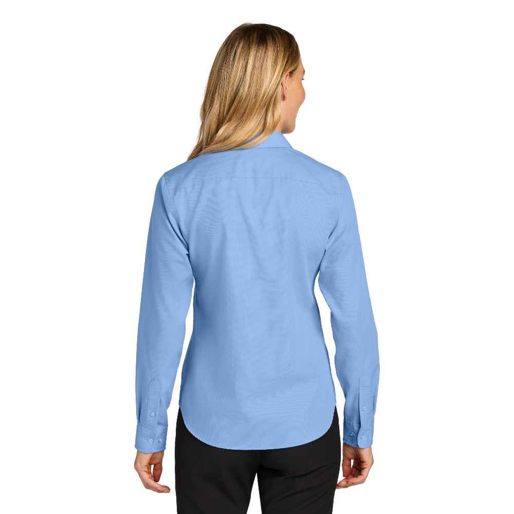 Port Authority® Women’s Long Sleeve Nailhead Easy Care Shirt - Swiss Blue