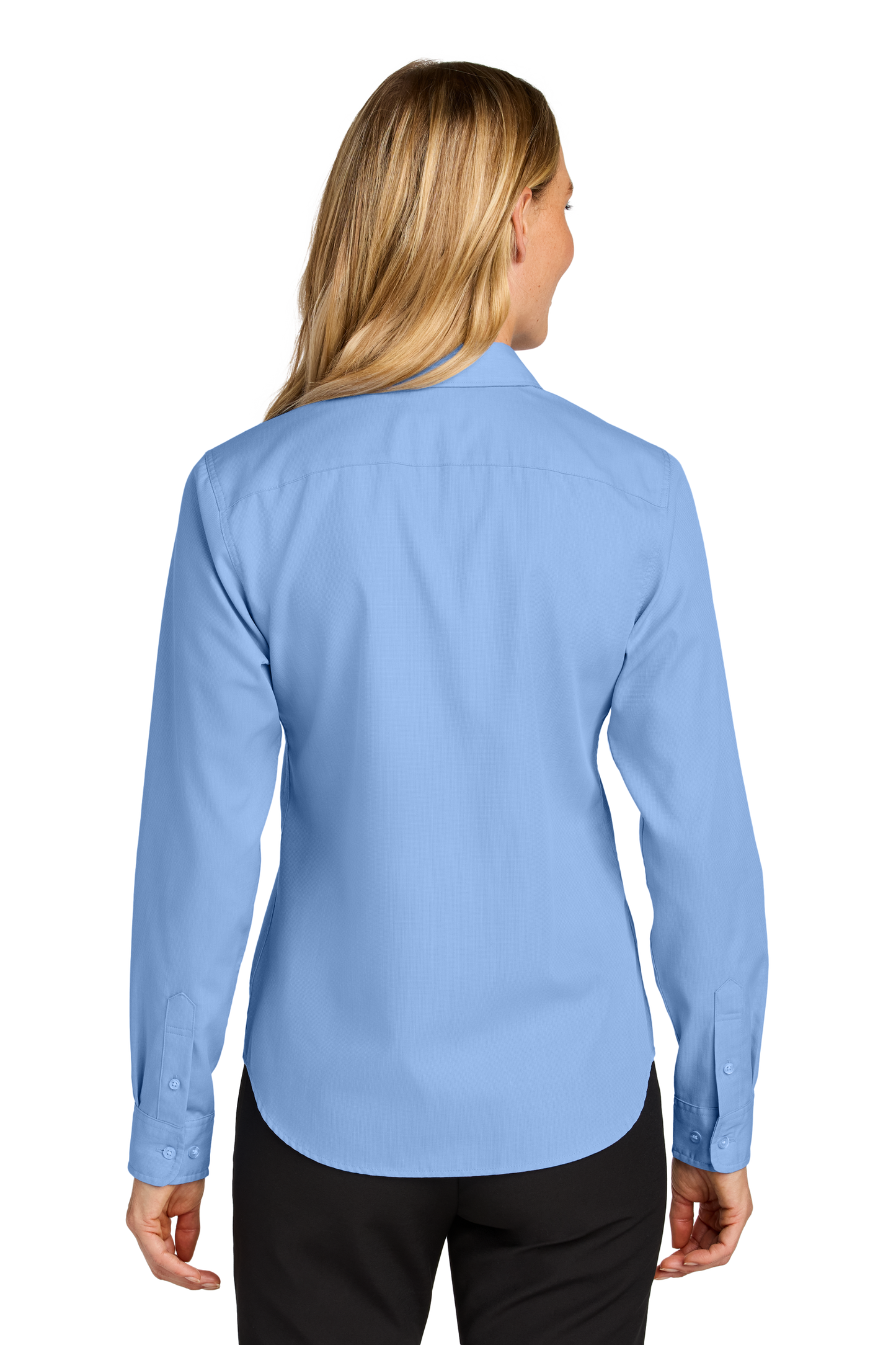 Port Authority® Women’s Long Sleeve Nailhead Easy Care Shirt - Swiss Blue