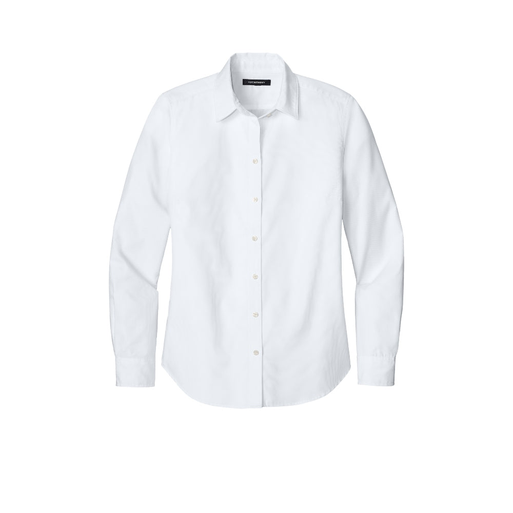 Port Authority® Women’s Long Sleeve Nailhead Easy Care Shirt - White