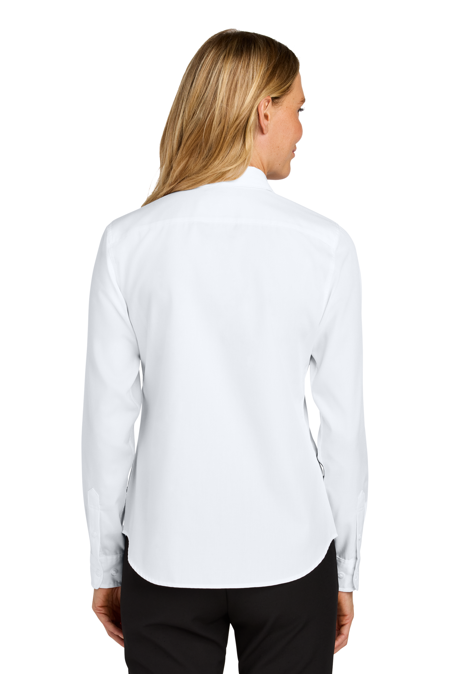 Port Authority® Women’s Long Sleeve Nailhead Easy Care Shirt - White