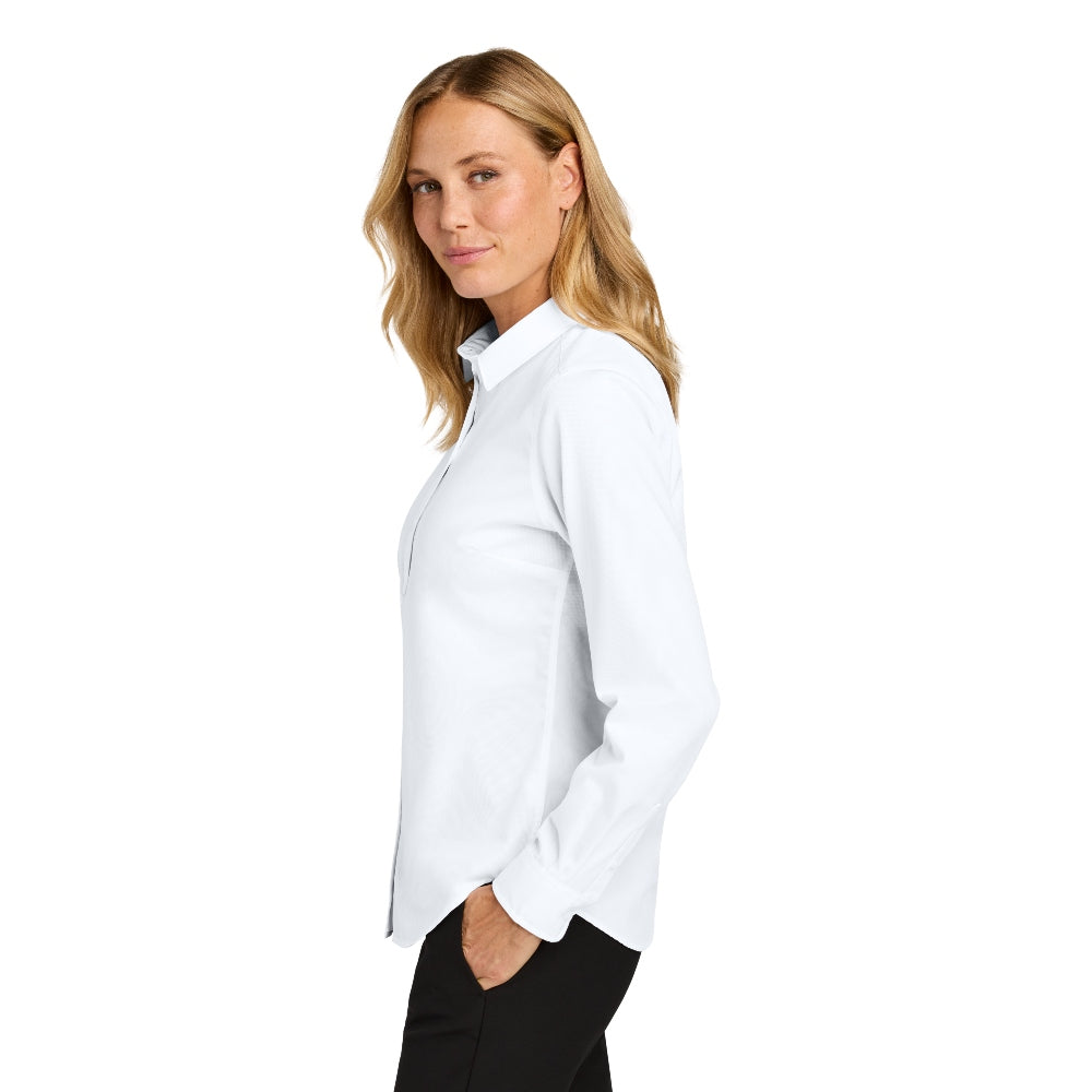 Port Authority® Women’s Long Sleeve Nailhead Easy Care Shirt - White