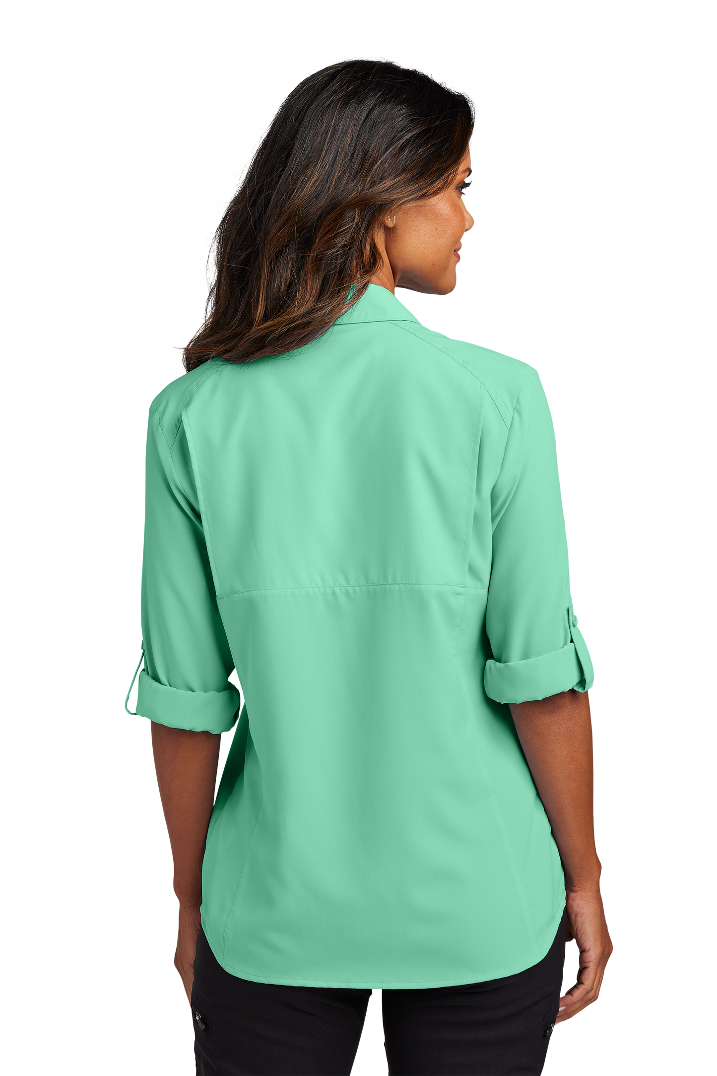 Port Authority® Women's Long Sleeve UV Daybreak Shirt - Bright Seafoam