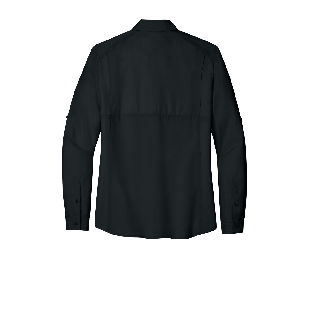 Port Authority® Women's Long Sleeve UV Daybreak Shirt - Deep Black