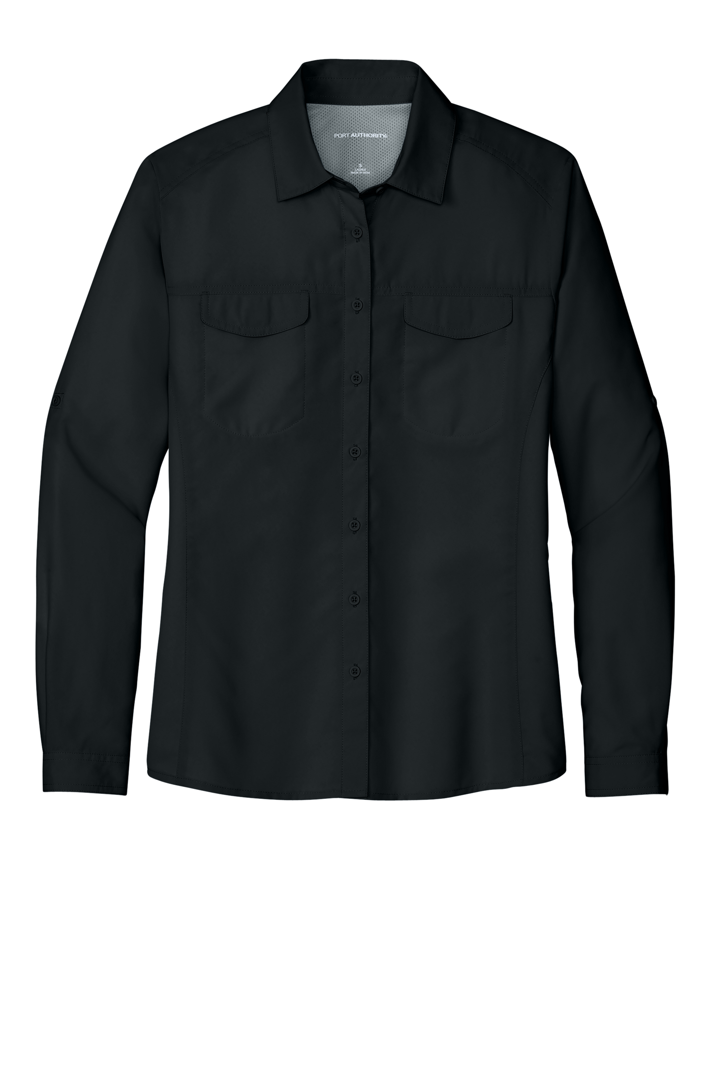 Port Authority® Women's Long Sleeve UV Daybreak Shirt - Deep Black