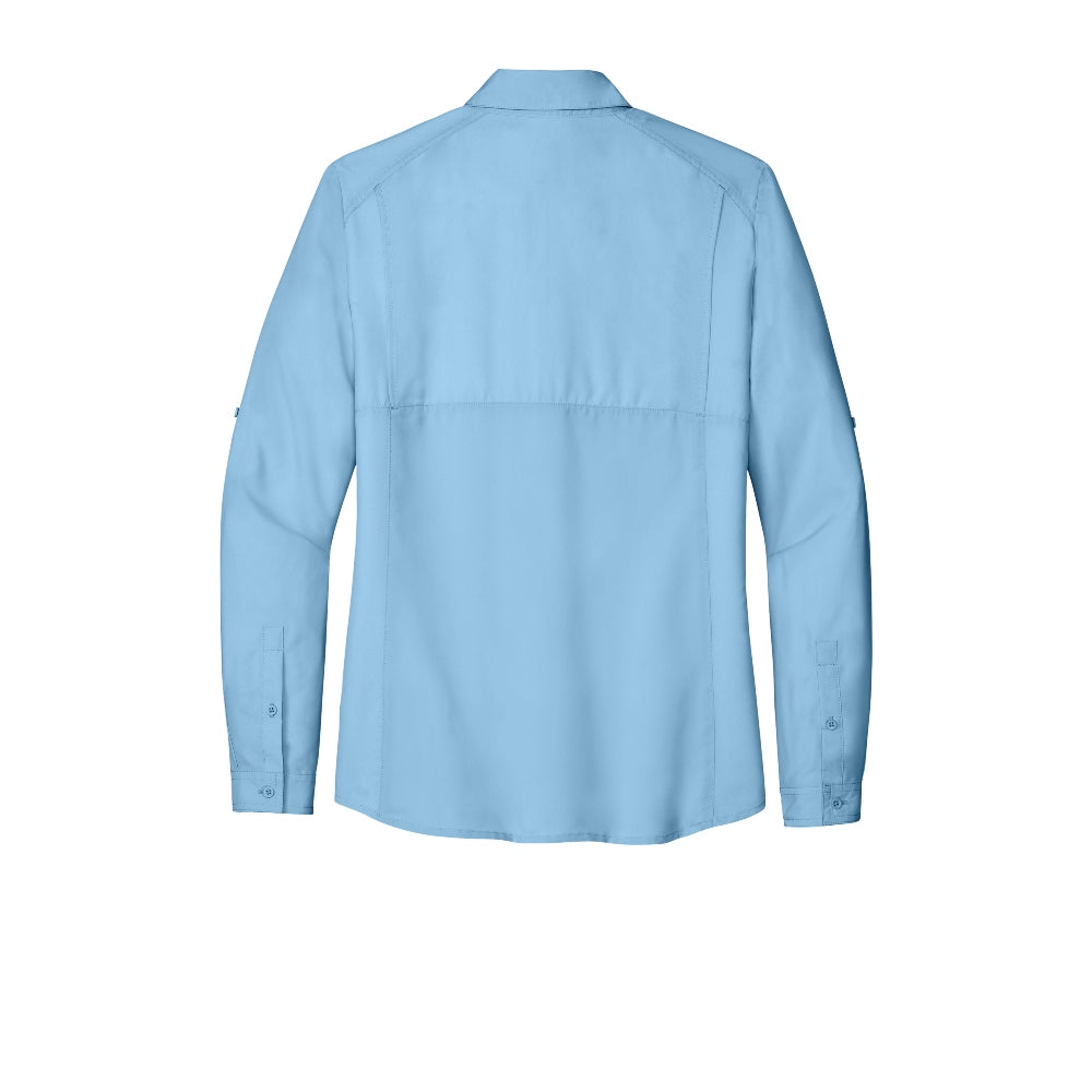 Port Authority® Women's Long Sleeve UV Daybreak Shirt - Light Blue