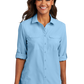 Port Authority® Women's Long Sleeve UV Daybreak Shirt - Light Blue