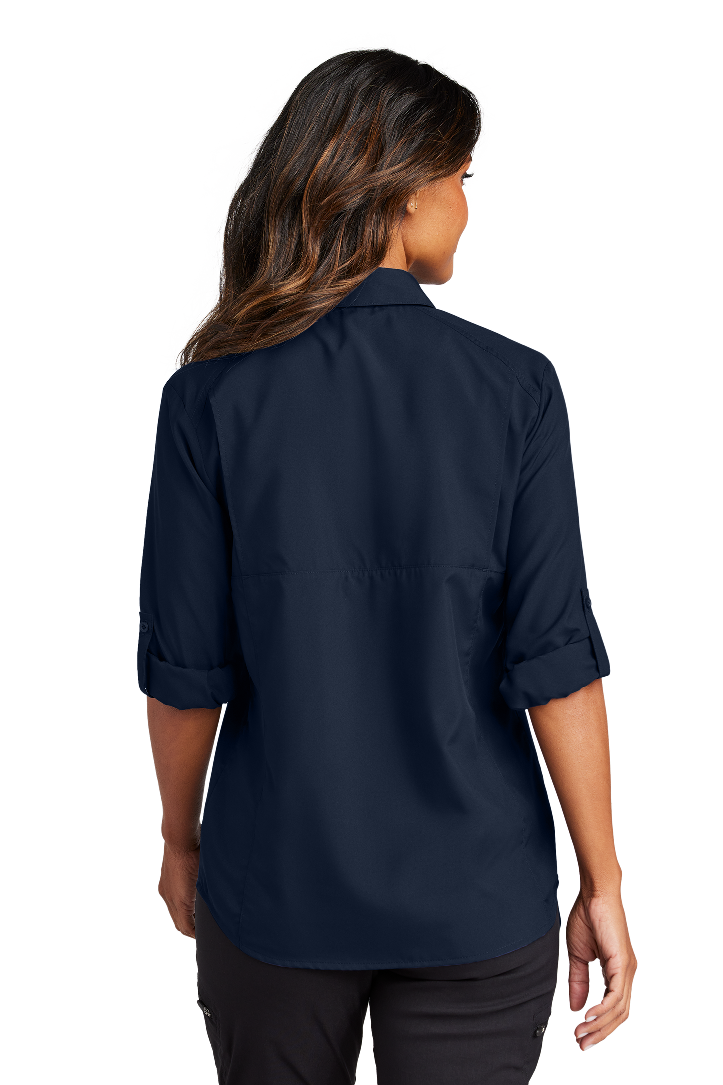 Port Authority® Women's Long Sleeve UV Daybreak Shirt - True Navy