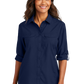 Port Authority® Women's Long Sleeve UV Daybreak Shirt - True Navy