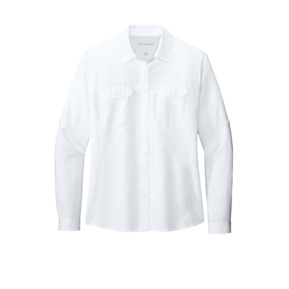 Port Authority® Women's Long Sleeve UV Daybreak Shirt - White