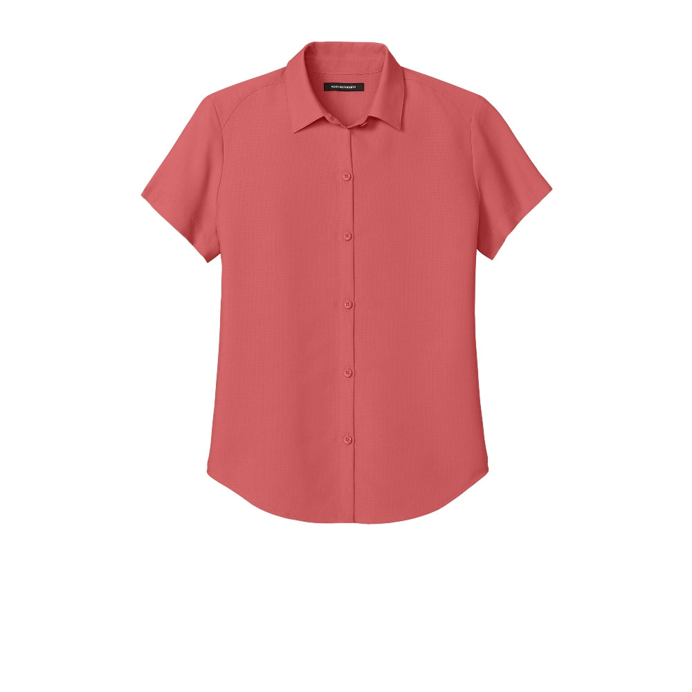 Port Authority® Women’s Short Sleeve UV Dockside Shirt - Coral Reef