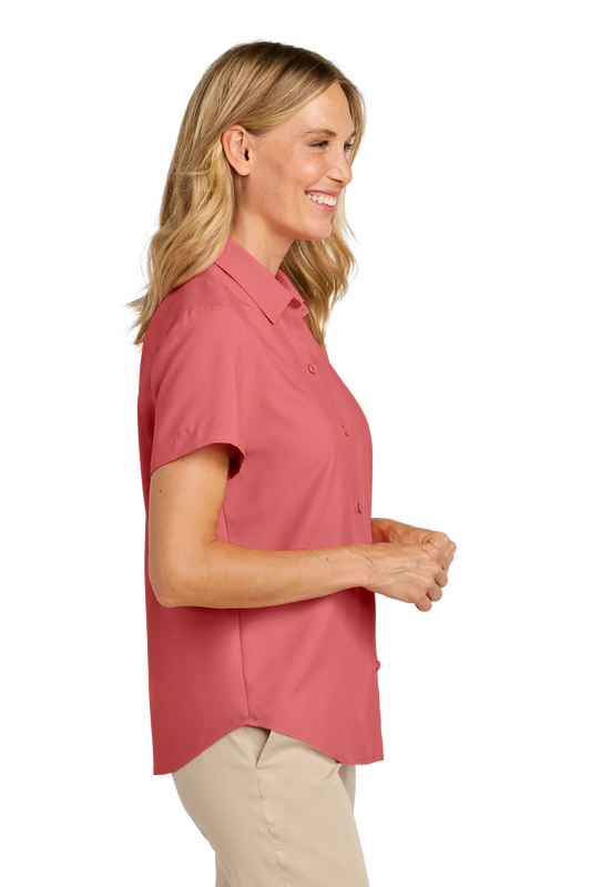 Port Authority® Women’s Short Sleeve UV Dockside Shirt - Coral Reef