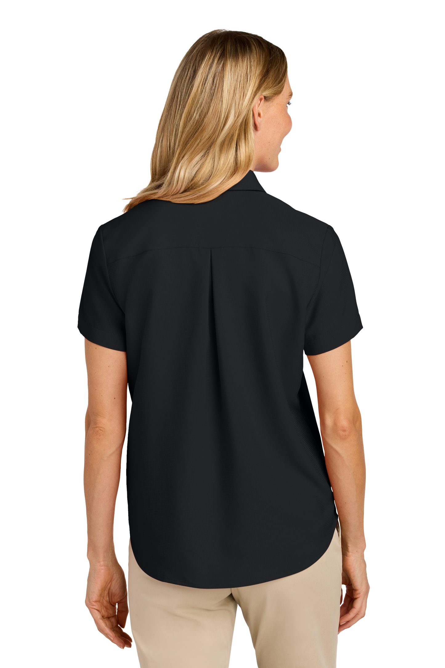 Port Authority® Women’s Short Sleeve UV Dockside Shirt - Deep Black