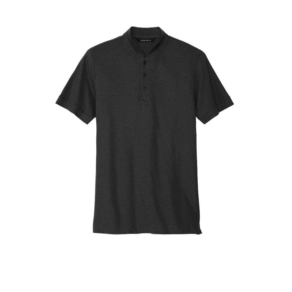 Mercer+Mettle® Stretch Pique Henley - Deep Black