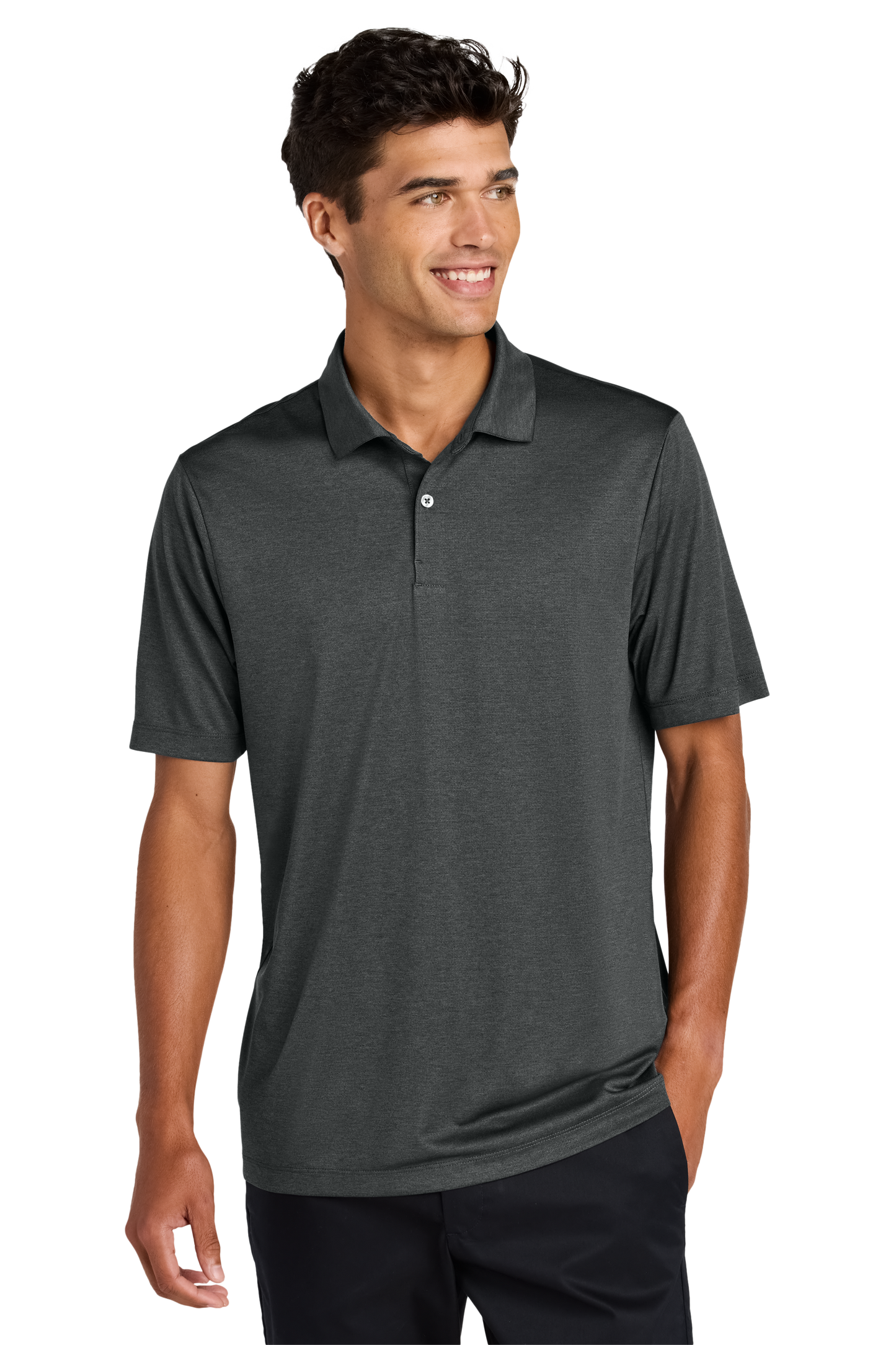 Mercer+Mettle® Recharge Jersey Polo - Anchor Grey Heather