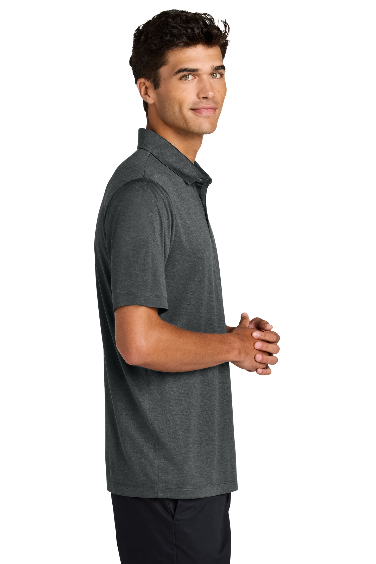 Mercer+Mettle® Recharge Jersey Polo - Anchor Grey Heather