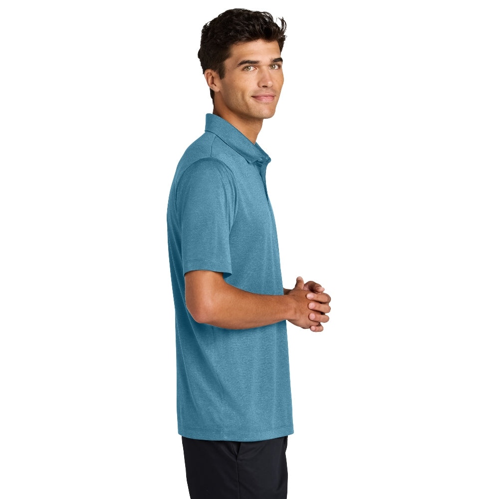 Mercer+Mettle® Recharge Jersey Polo - Harbor Blue Heather