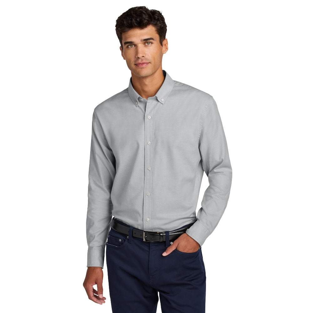 Mercer+Mettle® Long Sleeve Modern Oxford Shirt - Gusty Grey