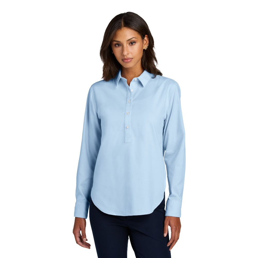 Mercer+Mettle® Women’s Long Sleeve Modern Oxford Shirt - Light Blue
