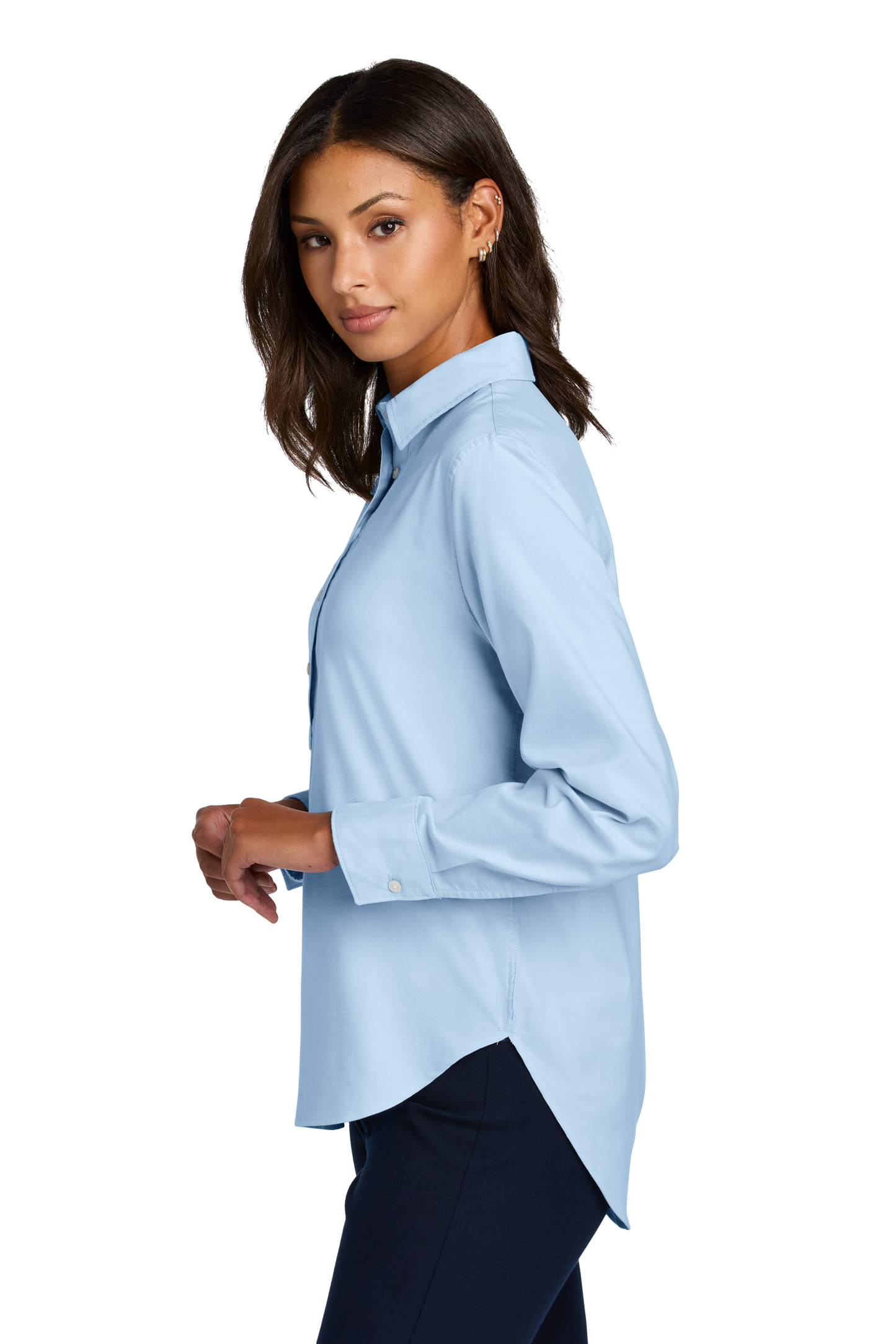 Mercer+Mettle® Women’s Long Sleeve Modern Oxford Shirt - Light Blue