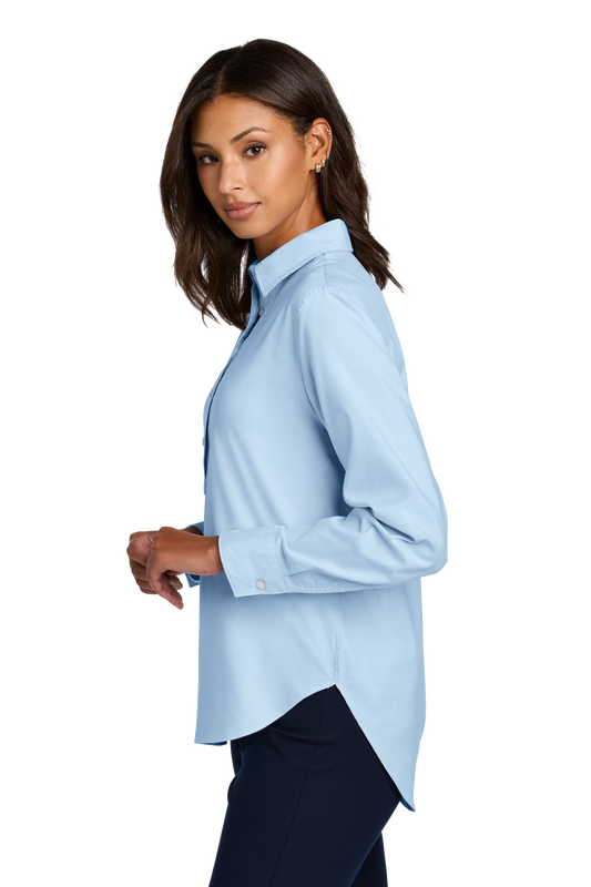 Mercer+Mettle® Women’s Long Sleeve Modern Oxford Shirt - Light Blue