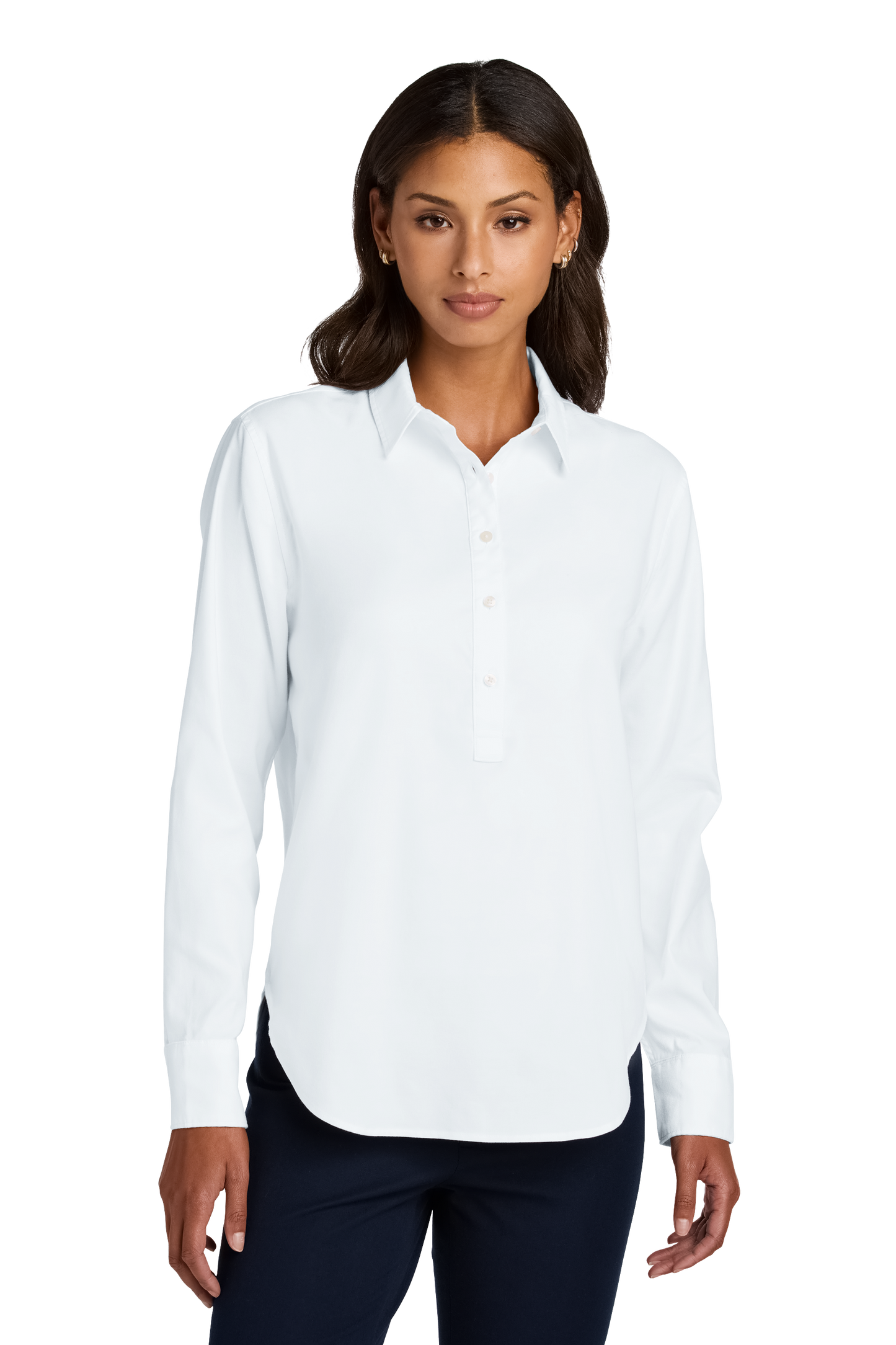 Mercer+Mettle® Women’s Long Sleeve Modern Oxford Shirt - White
