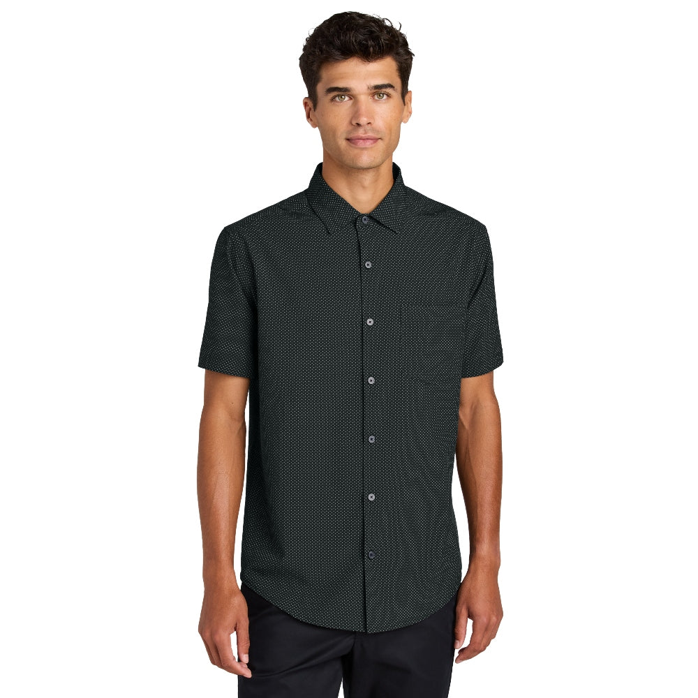 Mercer+Mettle® Short Sleeve UV Capital Tech Shirt - Deep Black Triangle Print