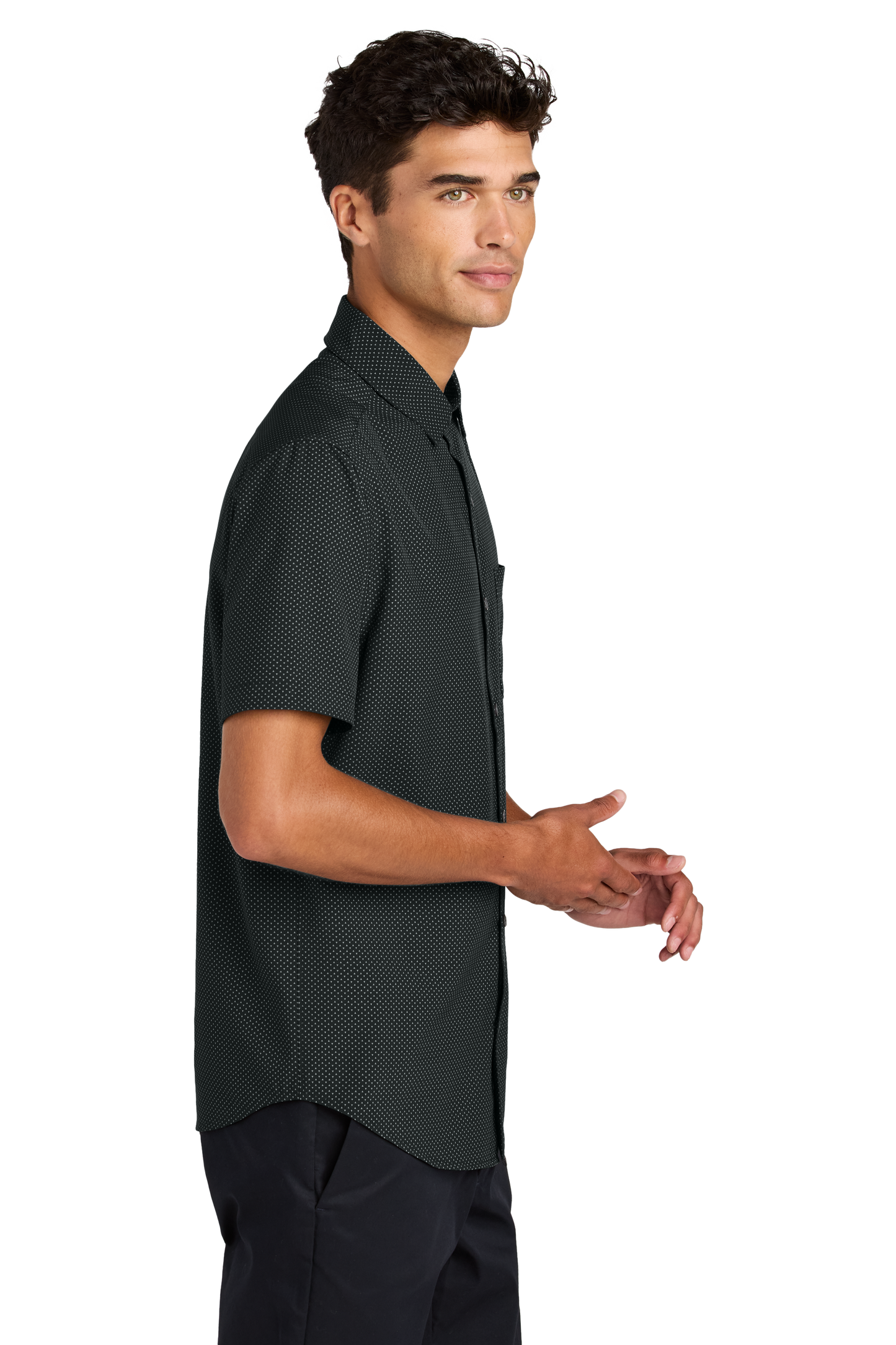 Mercer+Mettle® Short Sleeve UV Capital Tech Shirt - Deep Black