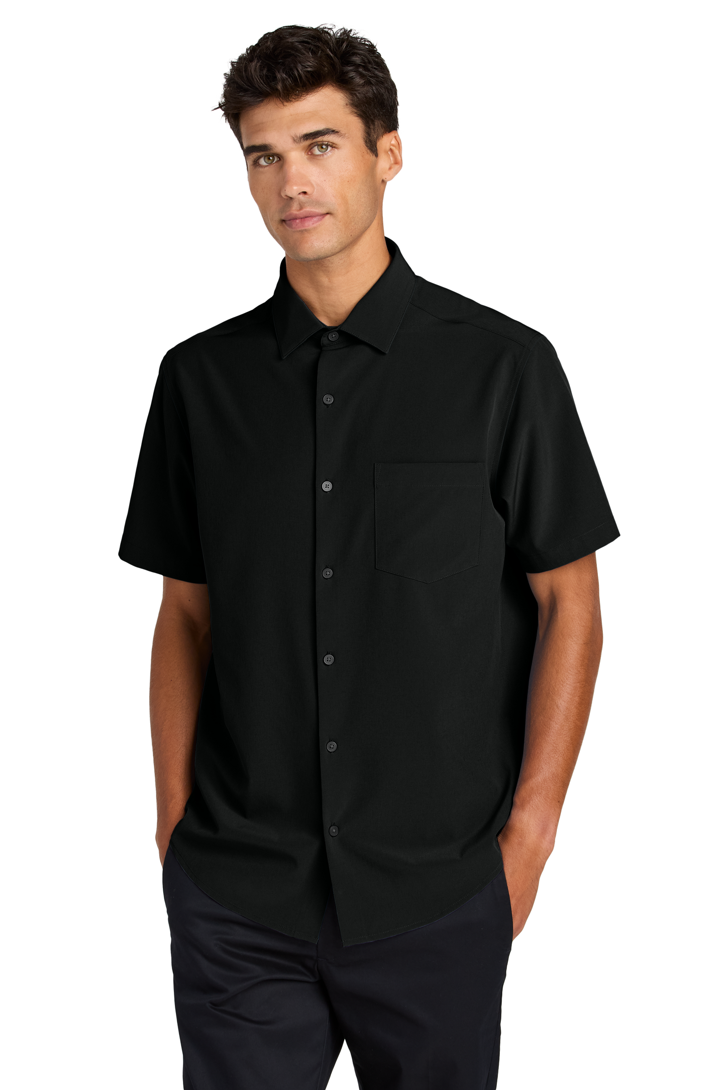 Mercer+Mettle® Short Sleeve UV Capital Tech Shirt - Deep Black