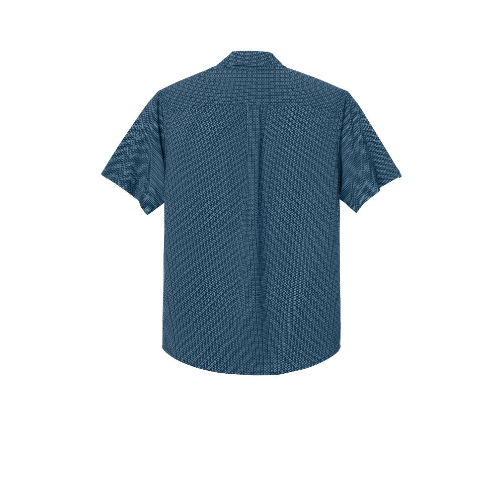 Mercer+Mettle® Short Sleeve UV Capital Tech Shirt - Night Navy Dash Print