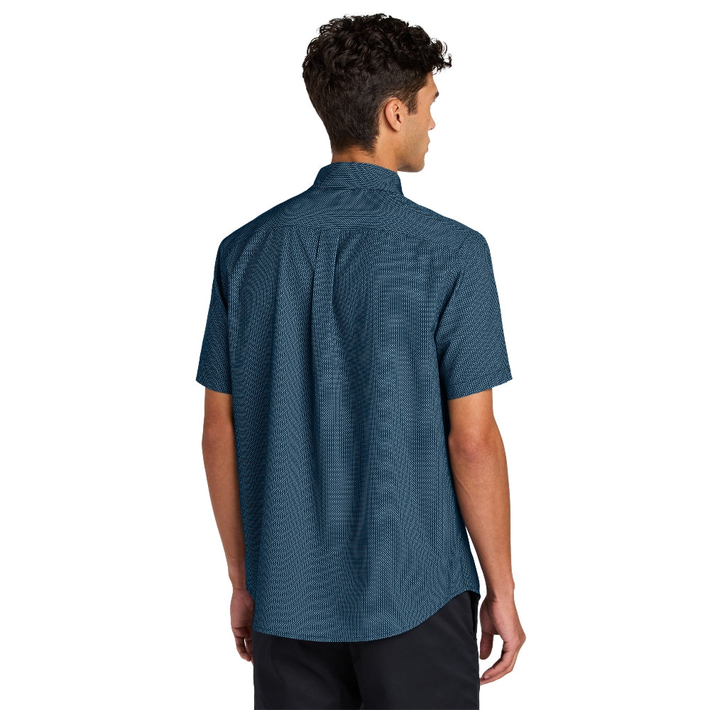 Mercer+Mettle® Short Sleeve UV Capital Tech Shirt - Night Navy Dash Print