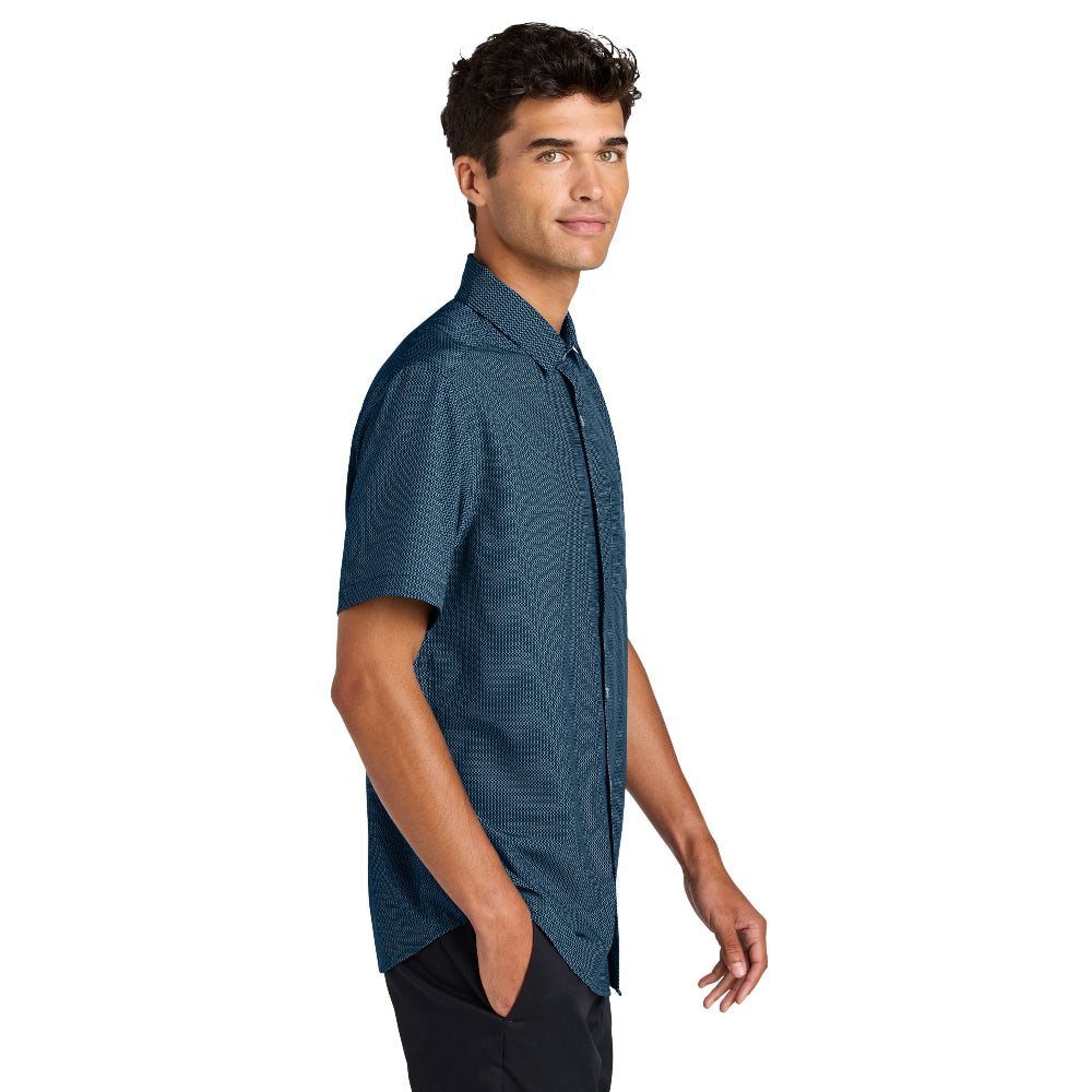 Mercer+Mettle® Short Sleeve UV Capital Tech Shirt - Night Navy Dash Print