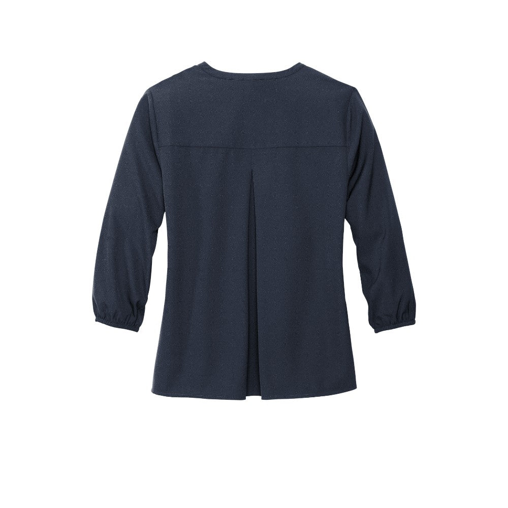 Mercer+Mettle® Women's Stretch Crepe 3/4-Sleeve Blouse - Navy