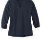 Mercer+Mettle® Women's Stretch Crepe 3/4-Sleeve Blouse - Navy