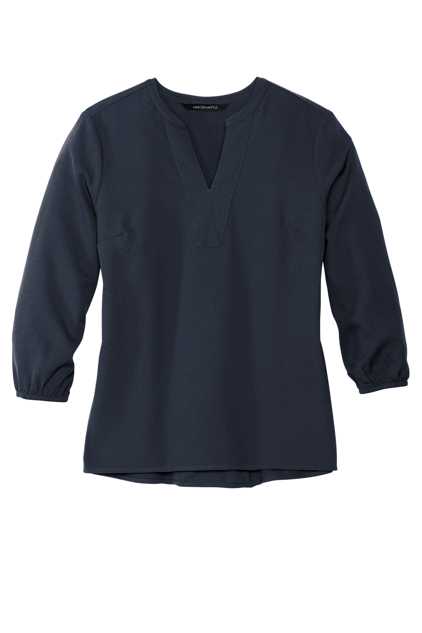 Mercer+Mettle® Women's Stretch Crepe 3/4-Sleeve Blouse - Navy