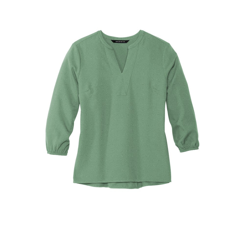 Mercer+Mettle® Women's Stretch Crepe 3/4-Sleeve Blouse - Sage