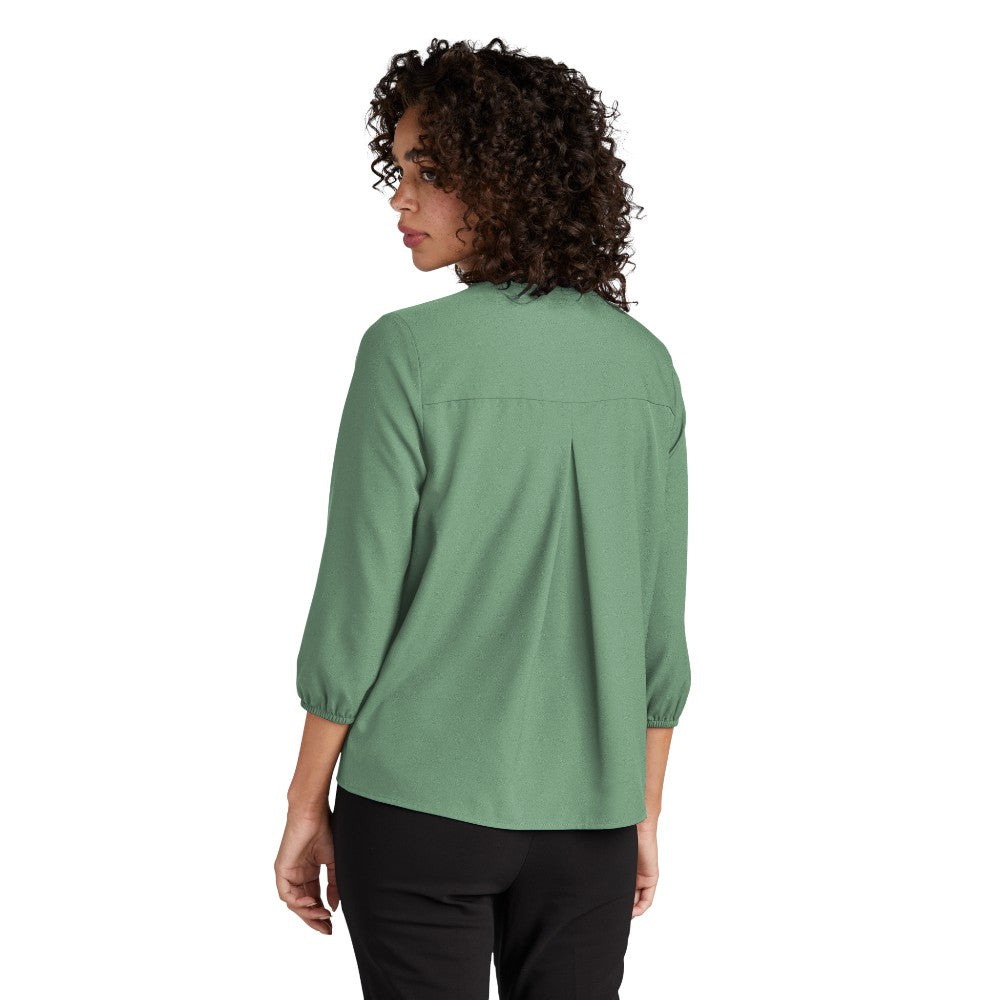 Mercer+Mettle® Women's Stretch Crepe 3/4-Sleeve Blouse - Sage