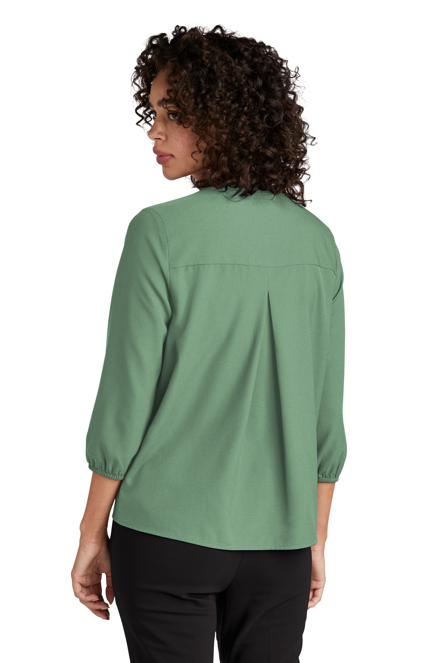 Mercer+Mettle® Women's Stretch Crepe 3/4-Sleeve Blouse - Sage