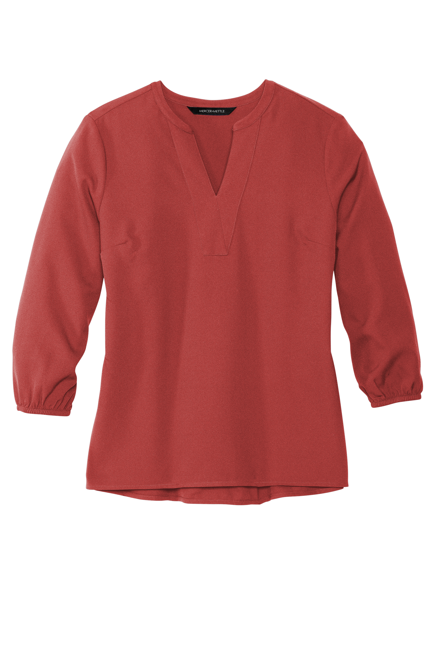 Mercer+Mettle® Women's Stretch Crepe 3/4-Sleeve Blouse - Terracotta