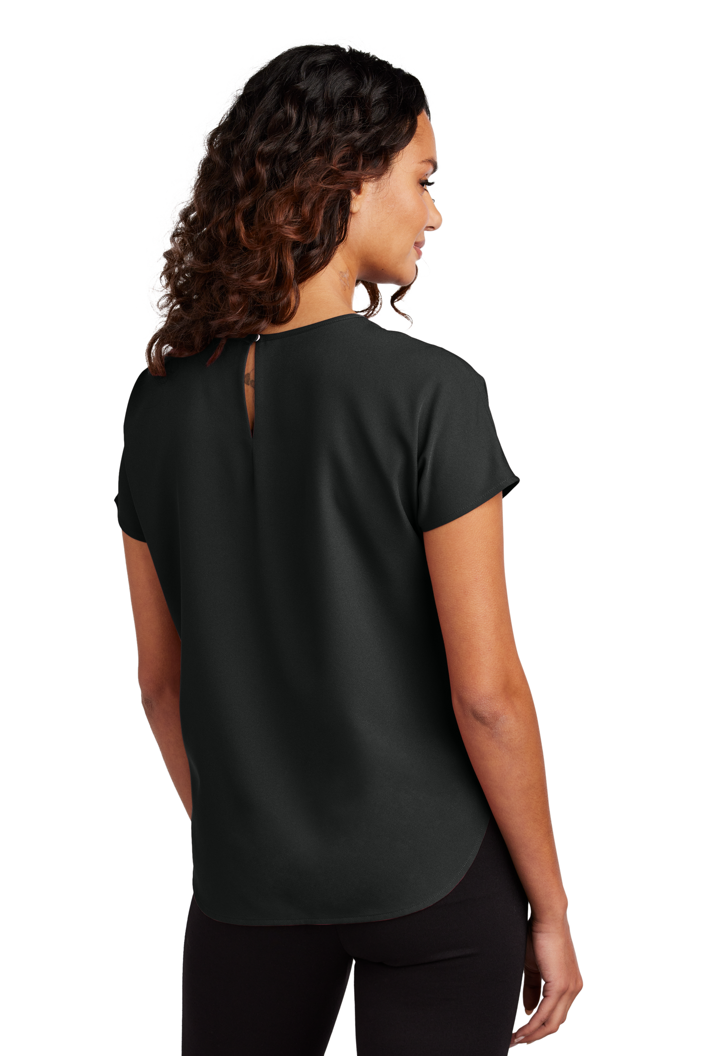 Mercer+Mettle® Women's Stretch Crepe Crew - Deep Black