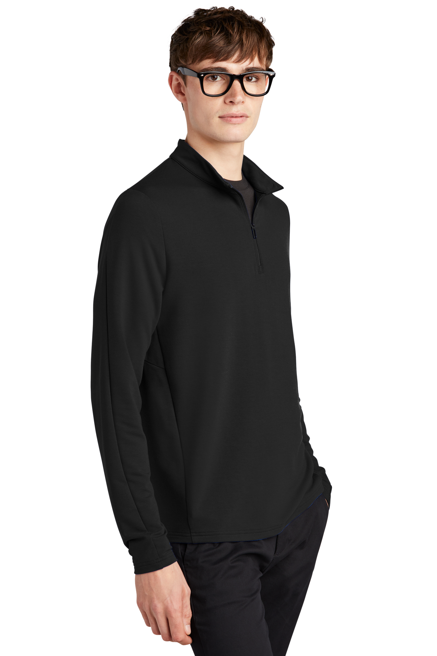 Mercer+Mettle® Stretch 1/4-Zip Pullover - Deep Black