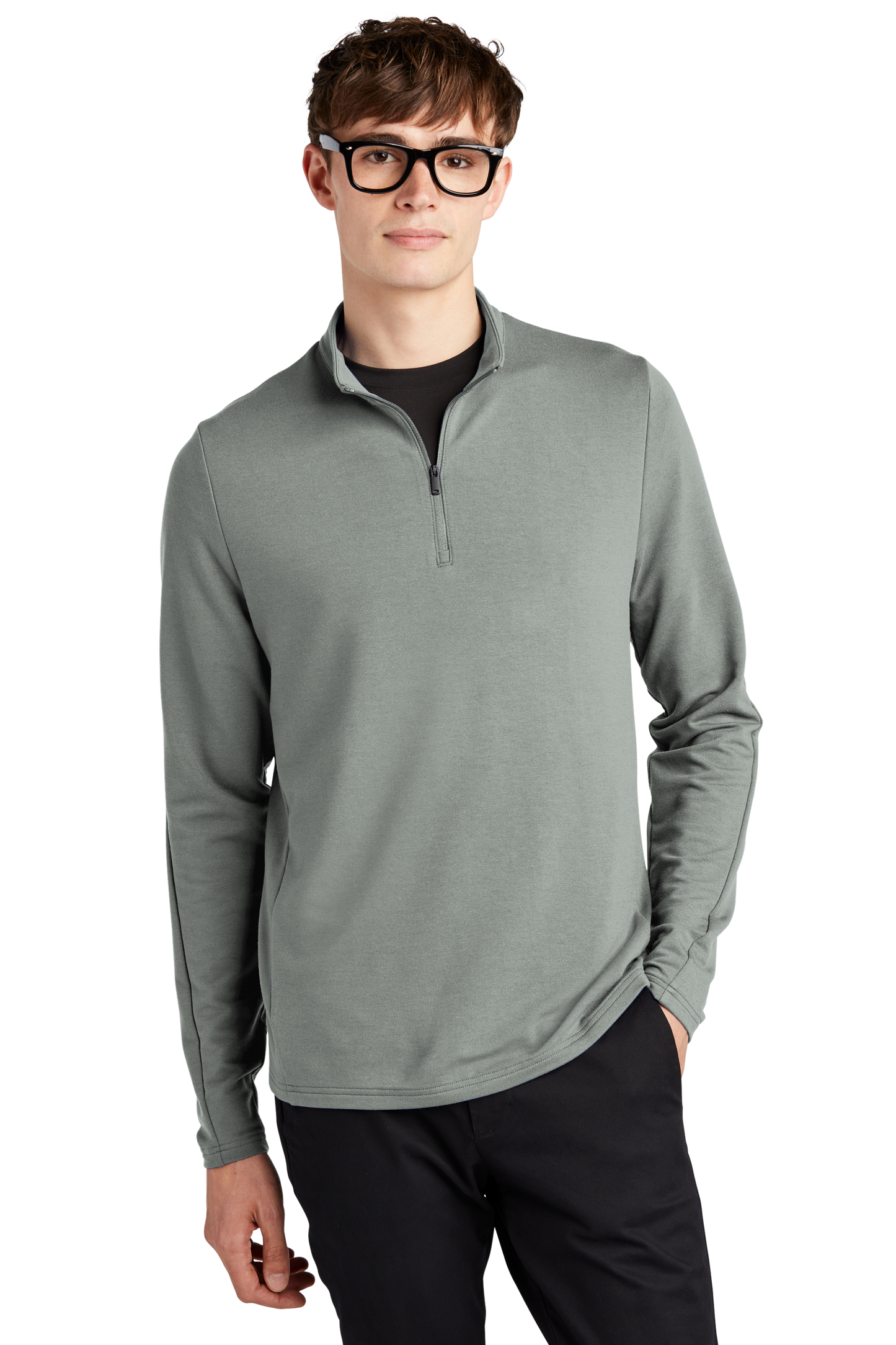 Mercer+Mettle® Stretch 1/4-Zip Pullover - Gusty Grey