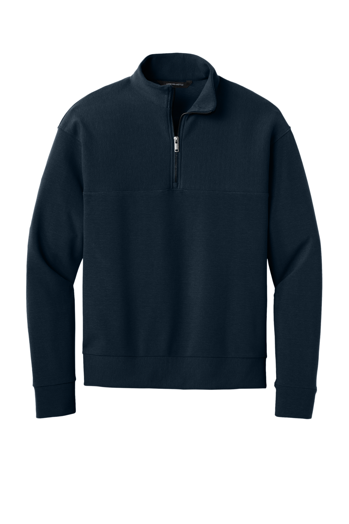 Mercer+Mettle® Linear Texture 1/4-Zip - Night Navy