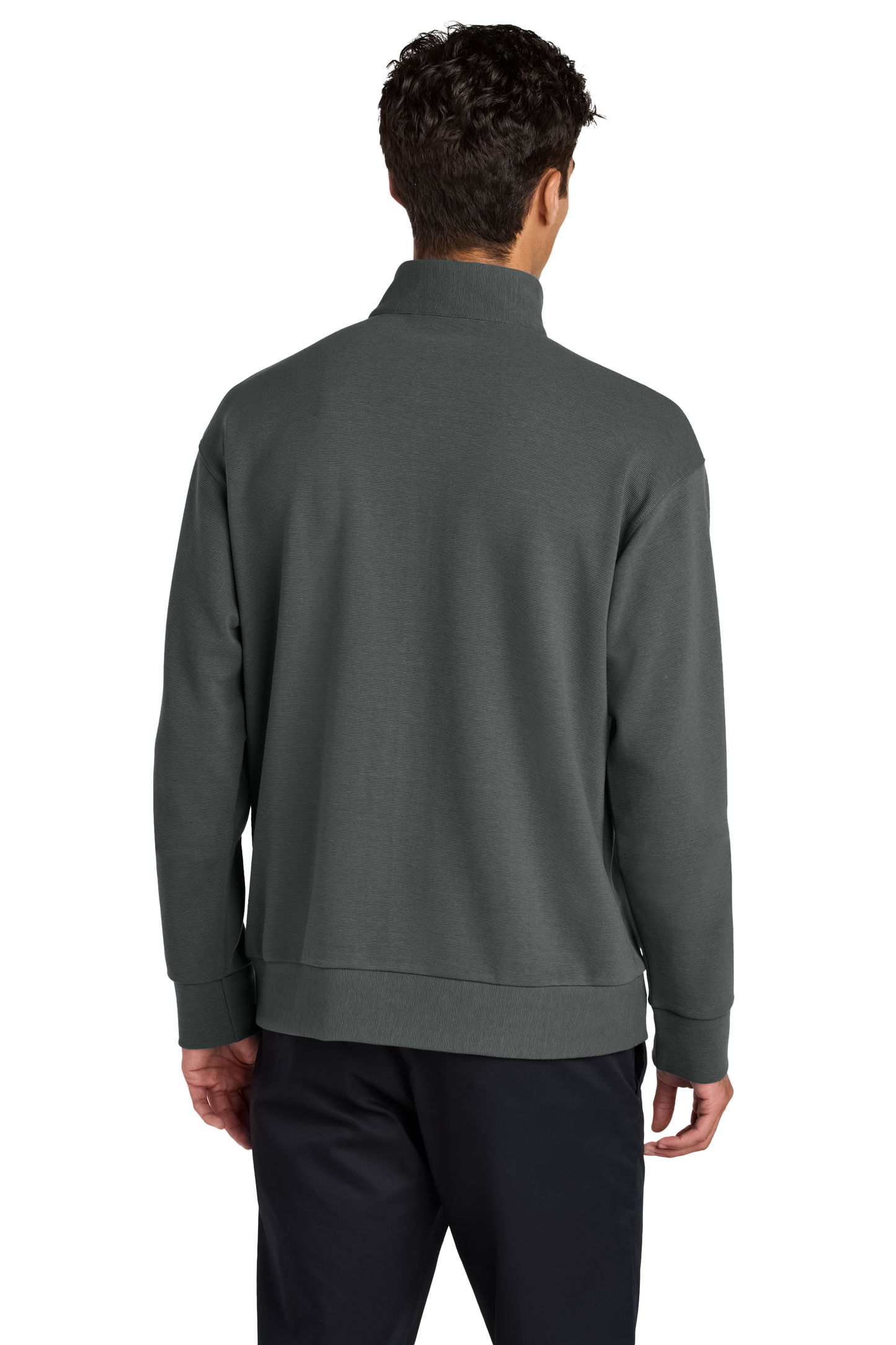 Mercer+Mettle® Linear Texture 1/4-Zip - Storm Grey