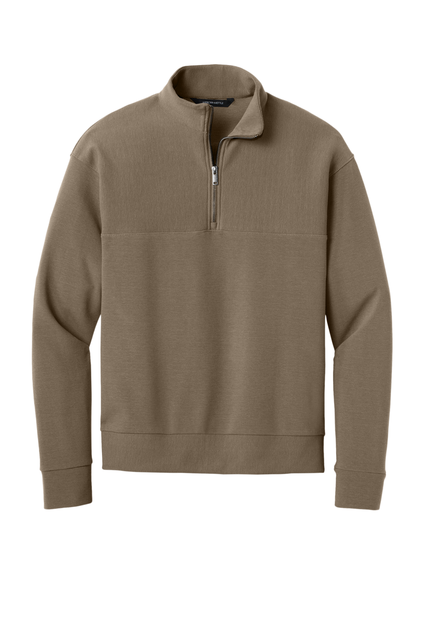 Mercer+Mettle® Linear Texture 1/4-Zip - Warm Taupe